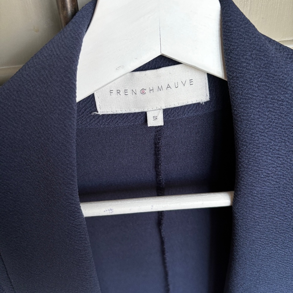 French Mauve Melanie Blazer Size Small Navy - Picture 4 of 5